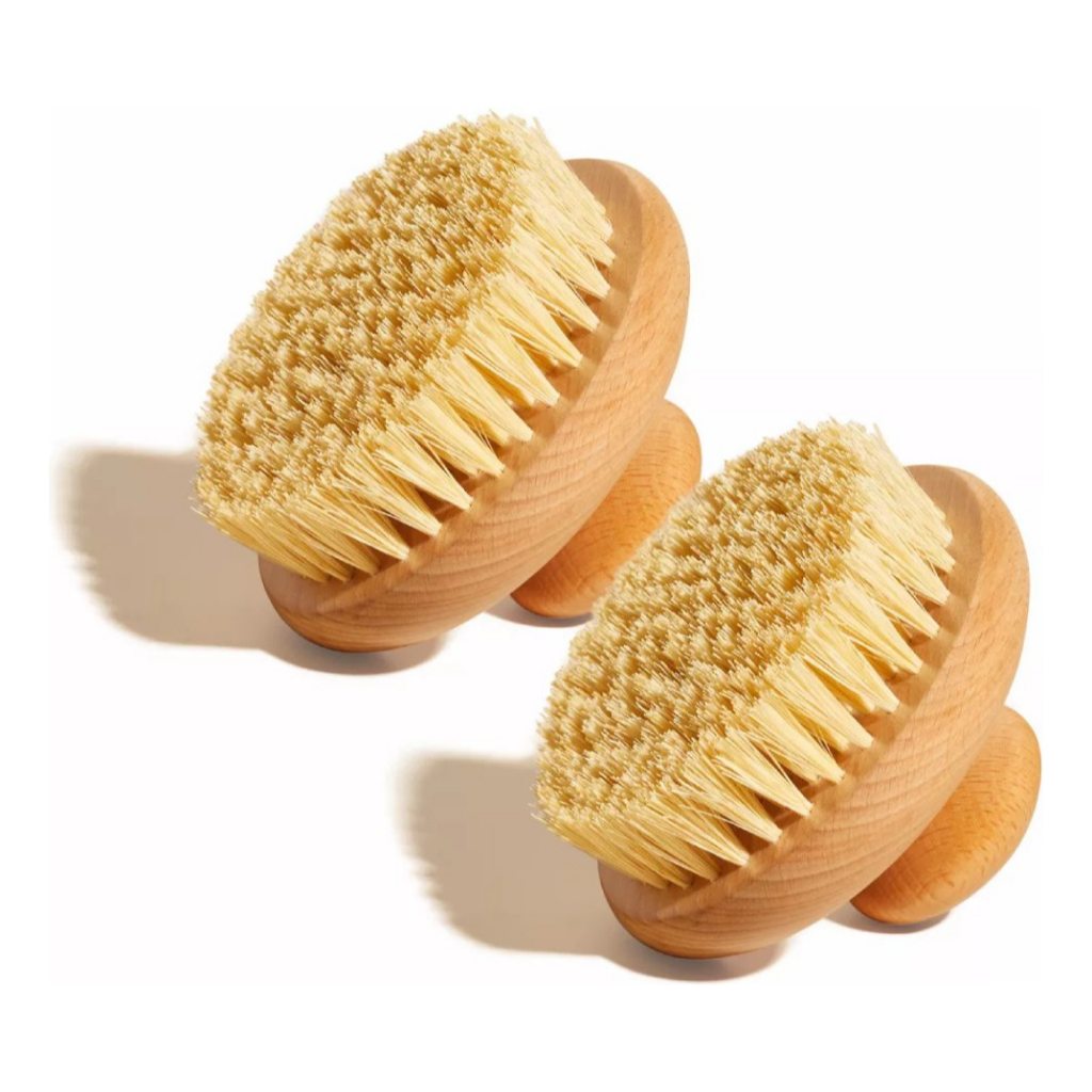 Kit 2 Escova Seca Esfoliação Corporal Cerdas Naturais Corpo
