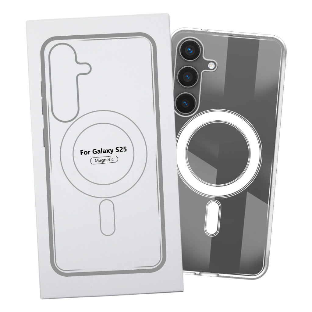 Capa Capinha Transparente Magsafe Magnética Anti Impacto TPU PC Case Para Samsung Galaxy S25 S931 tela 6.2 pol. em Oferta na Shopee