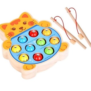 Jogo Educativo Infantil Pesca Magnético Ima Brinquedo Pescaria PescadinhoTabuleiro Gatinho Criança Brincar
