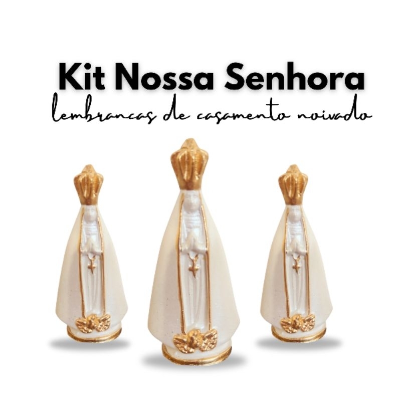 Kit Nossa Senhora Lembrança de Aparecida para Batizado Casamento