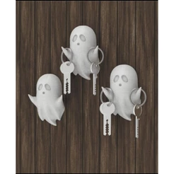Kit com 03 Porta-Chaves Fantasma 3D Decorativo - Suporte para Chaves - Decoração Criativa - Presente 5x7x2 cm -Halloween