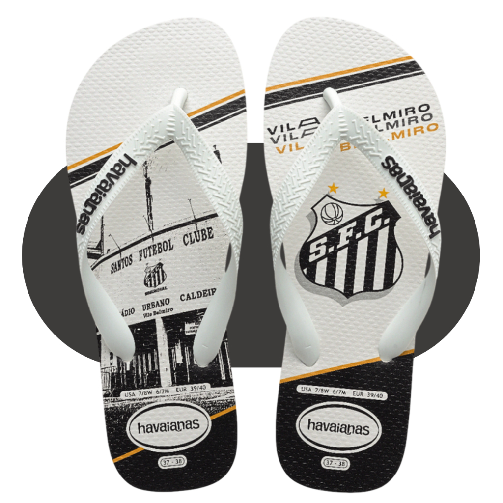 Chinelo Havaianas do Santos FC Original Masculino Sandália Masculina Havaiana Adulto Time  Santista em Oferta na Shopee