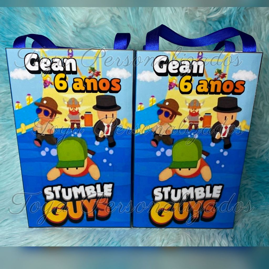 Kit Lembrancinhas Sacolinhas Personalizadas Tema Stumble Guys