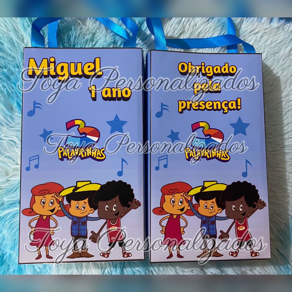 Kit 15 Lembrancinhas Sacolinhas Personalizadas 3 Palavrinhas