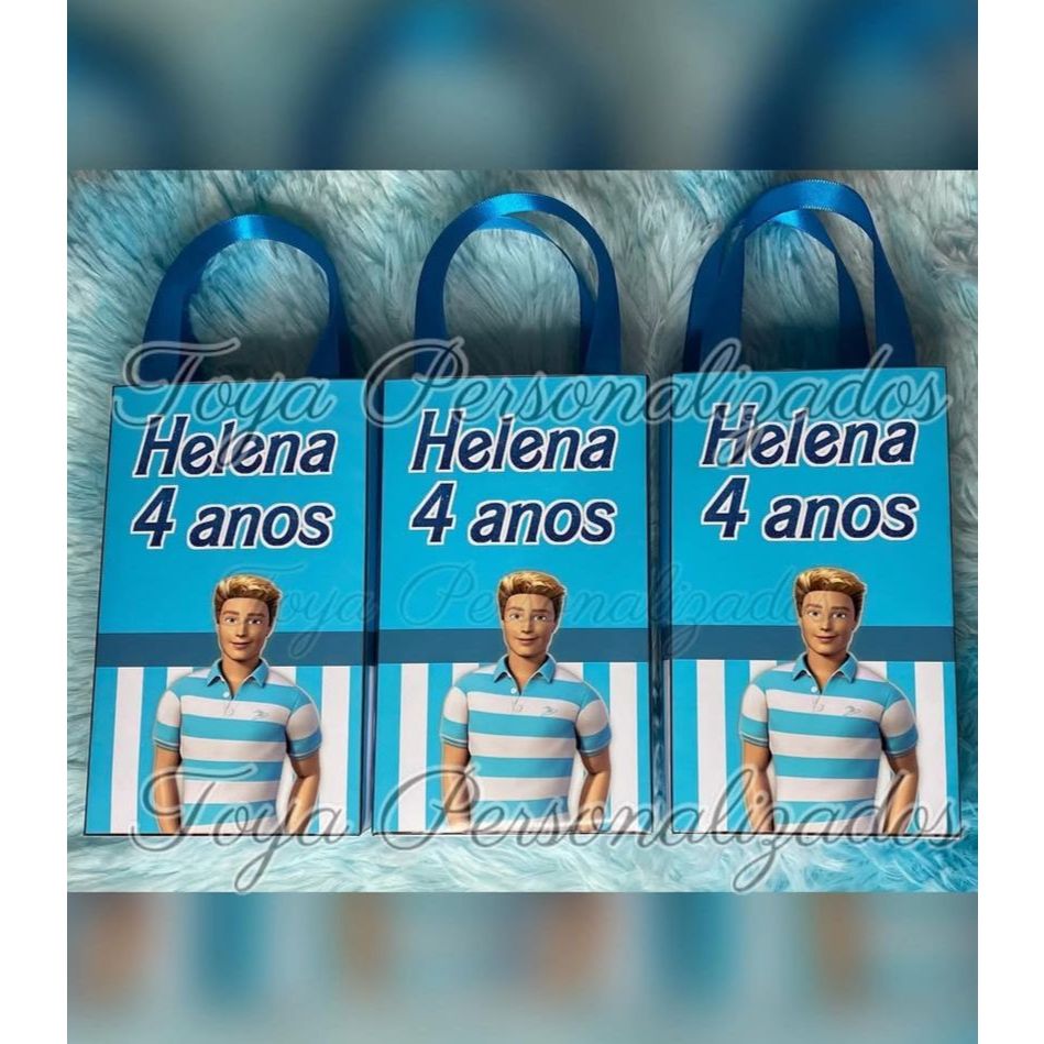 Kit 15 Lembrancinhas Sacolinhas Personalizadas Ken