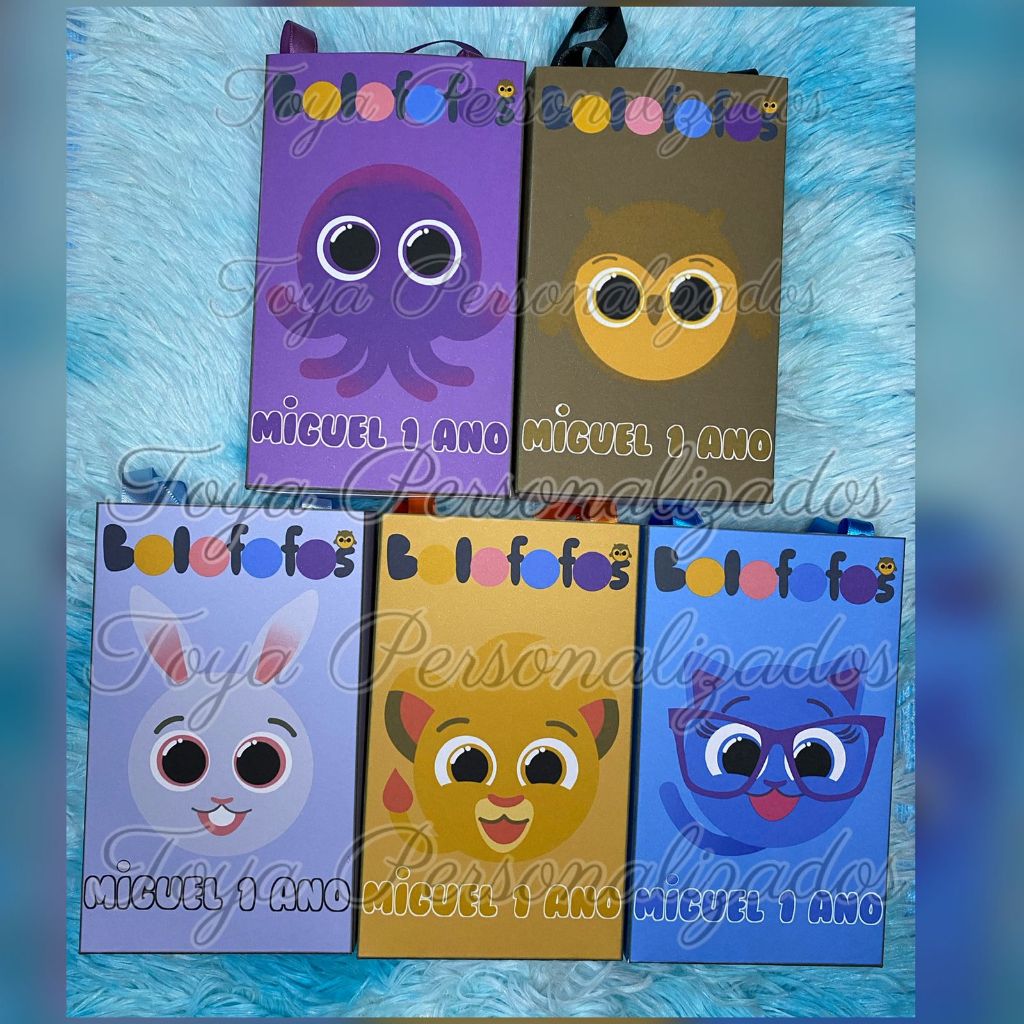 Kit 15 Lembrancinhas Sacolinhas Personalizadas Bolofofos