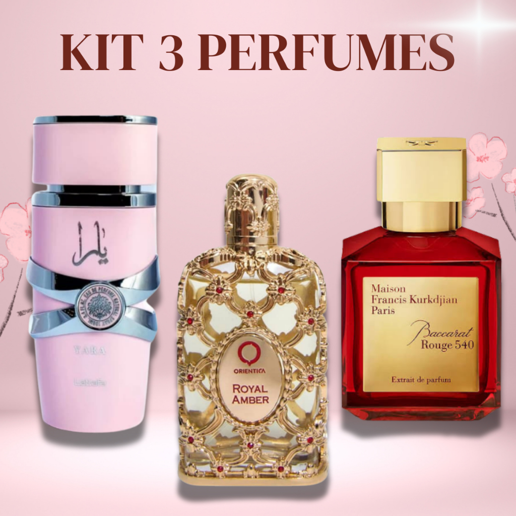 Kit 3 Perfumes Árabes Importados Femininos - Alta Fixação ⭐️⭐️⭐️⭐️⭐️
