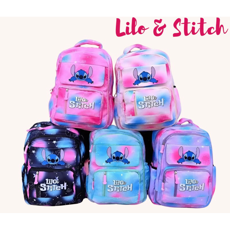 Mochila Escolar Stitch Infantil e Juvenil Bolsa Mochila Escolar