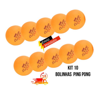 Kit 10 Bolinhas Ping Pong 3 Estrelas Multideia Profissional Alto impacto Resistente em Oferta na Shopee