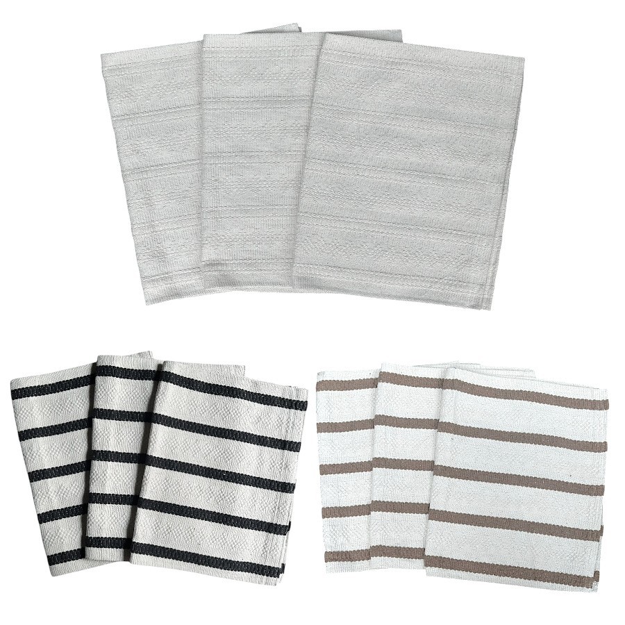 Kit Tapete Capacho Algodao De Porta 40x60 Mandacaru Listras 3PÇS