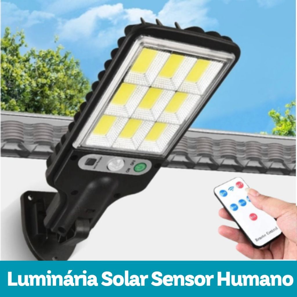 Lâmpada Solar Externa Solar Com Claro LED Refletor Controle Remoto E sensor De Movimento Regulável