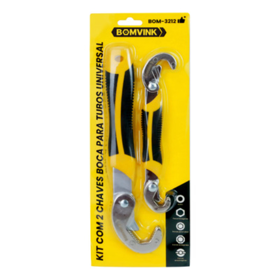 Kit 2 Chaves Para Tubos Universal Boca Mestra 6 A 32mm Aço
