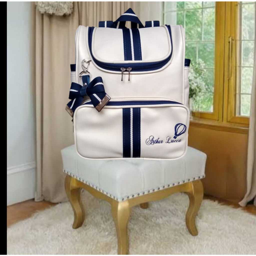 Bolsa maternidade PERSONALIZADA mochila 2 em 1 mamãe bebê para menino menina