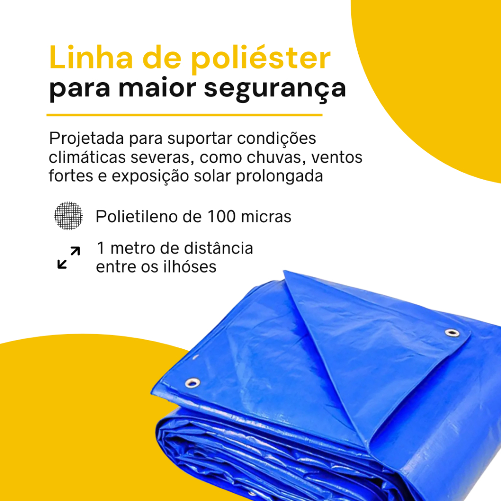 Lona 4x8 Mt Azul Plastica Impermeavel Festa Telhado Multiuso TNT · foto 2