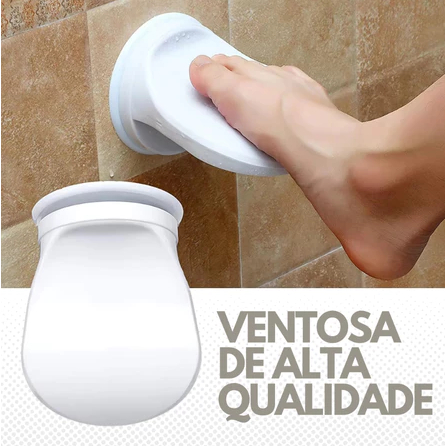 Suporte de Apoio de Pé Banheiro De Parede com Ventosa Para Banho e Depilação Virilha Pernas Gestante Portátil