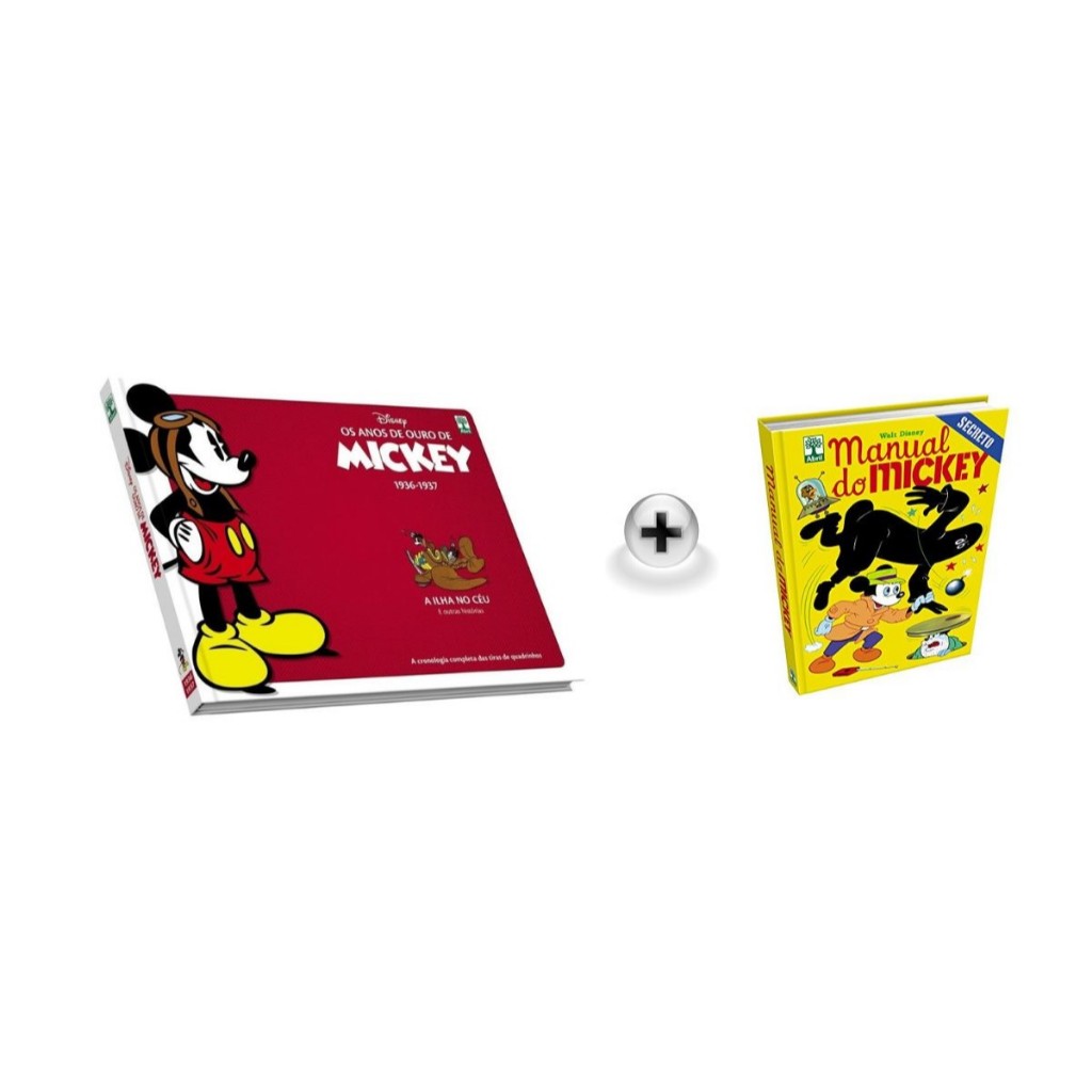 Kit Os Anos de Ouro de Mickey: A Ilha no Céu & Manual do Mickey Disney Edição Colecionador Capa Dura
