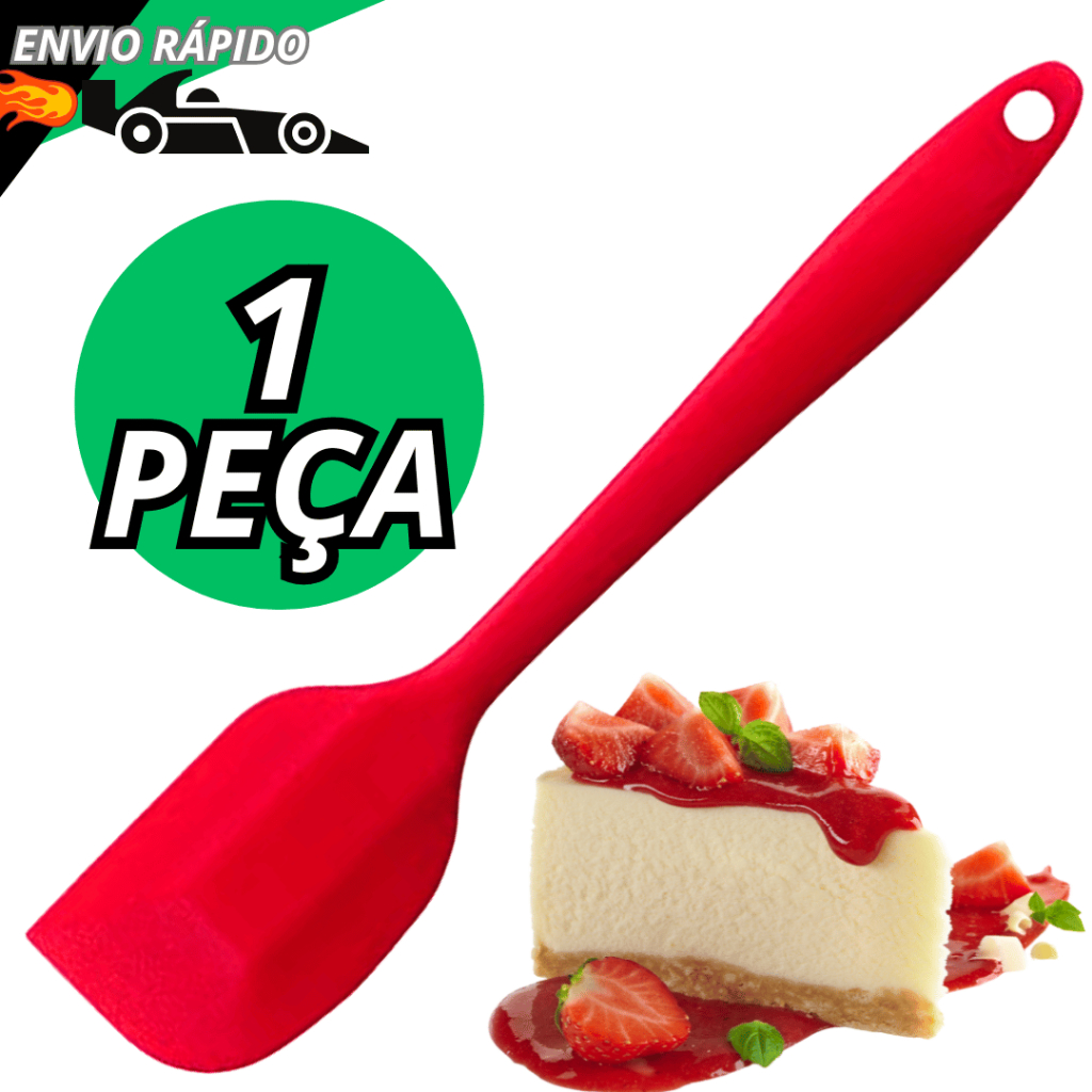 Espátula Silicone Reta Pão Duro Utensilio Grande Raspadora Para Bolo Massa Confeitaria Restaurante