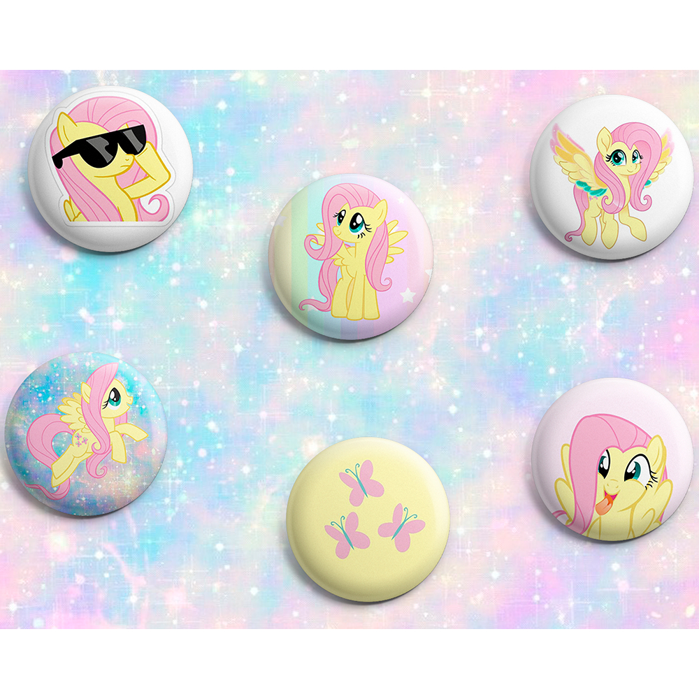 Bottons Fluttershy / My Little Pony - Botum / Boton / Broche (3,5cm & 4,5cm)