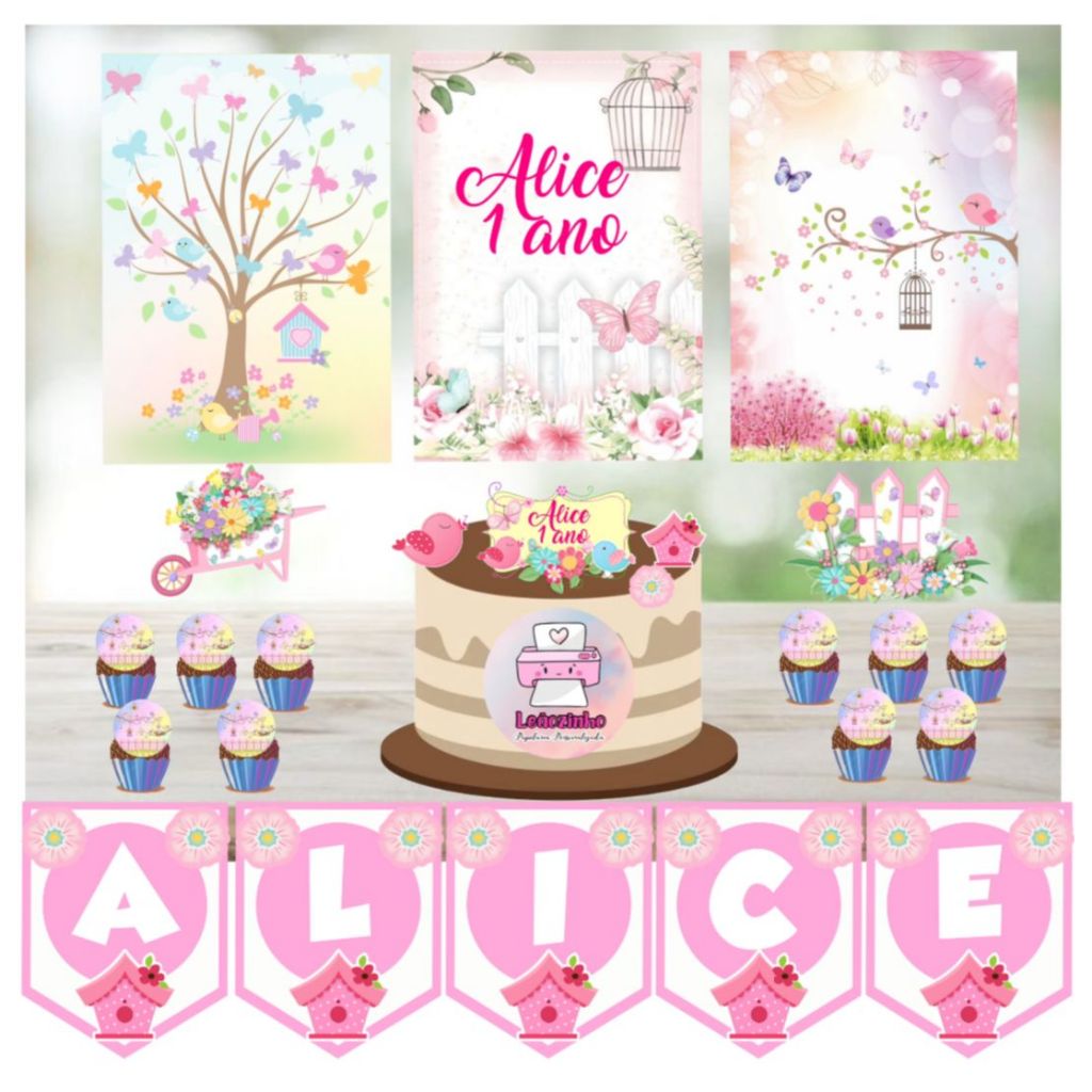 Kit Festa Jardim Encantado em Oferta na Shopee