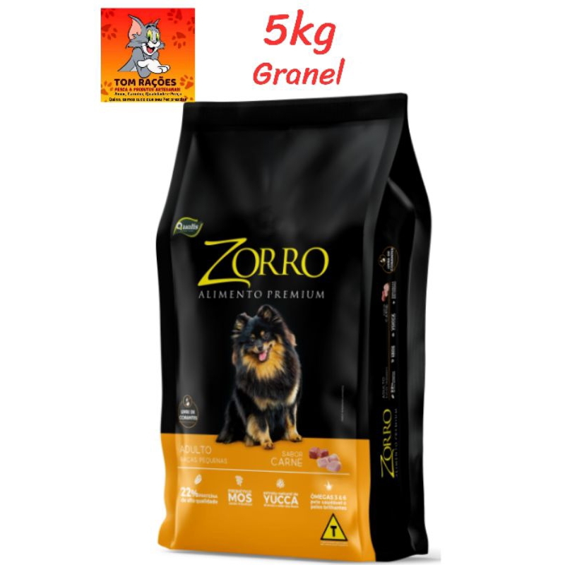 5kg a Granel, ZORRO PREMIUM, RAÇAS PEQUENAS, 22% Proteínas, cães adultos. Tão boa quanto Magnus Raças Pequenas e Quatree