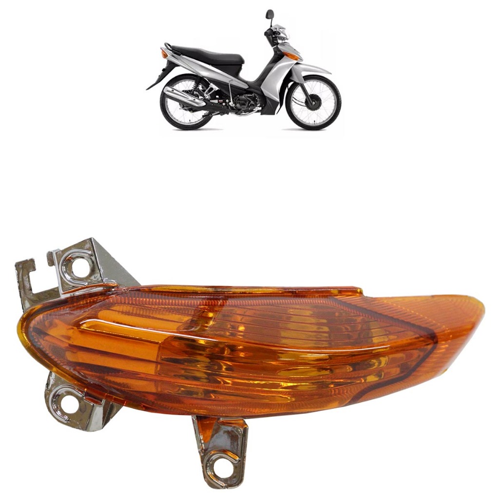 Pisca Seta Dianteira Crypton 115 2010 2011 2012 2013 Âmbar Lente Lisa Acrílico em Oferta na Shopee