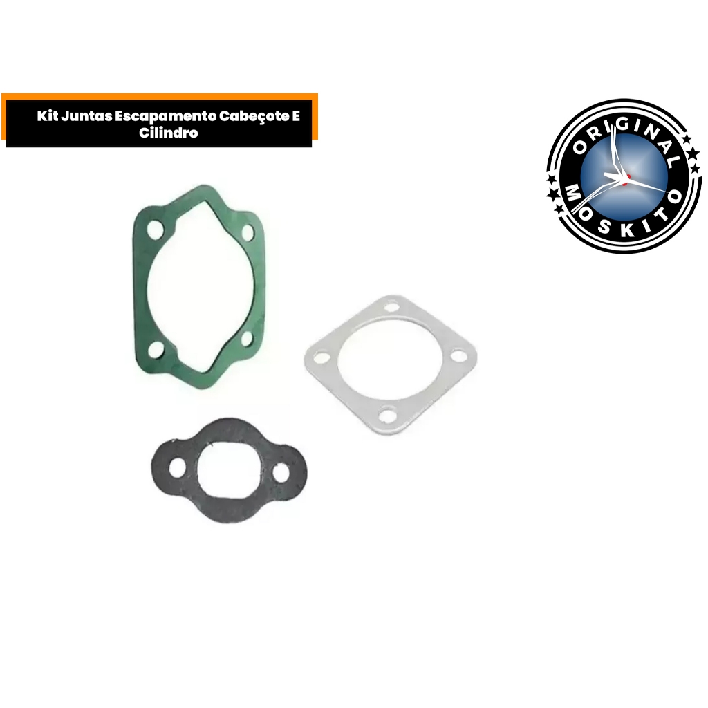 Kit Juntas Escapamento Cabeçote E Cilindro Bike Moskito 80cc