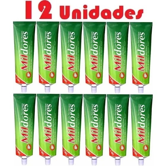 Kit com 12 Pomada Massageadora Mil Dores 100g - Pierry Wermon em Oferta na Shopee