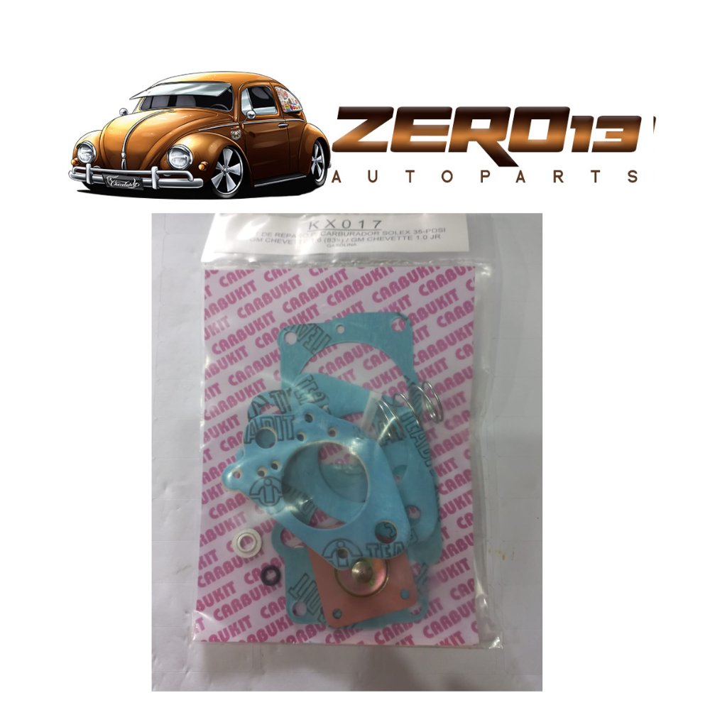 Kit de Reparo para Carburador Solex 35-PDSI Chevrolet Chevette 1.6 e Chevette Jr 1.0 - Carbukit KX017