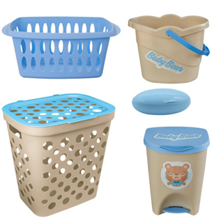 KIT CESTO ROUPAS QUARTO BEBÊ  USUAL BANHEIRA INFANTIL LIXEIRA SABONETEIRA BALDE ORGANIZADOR MULTIUSO em Oferta na Shopee