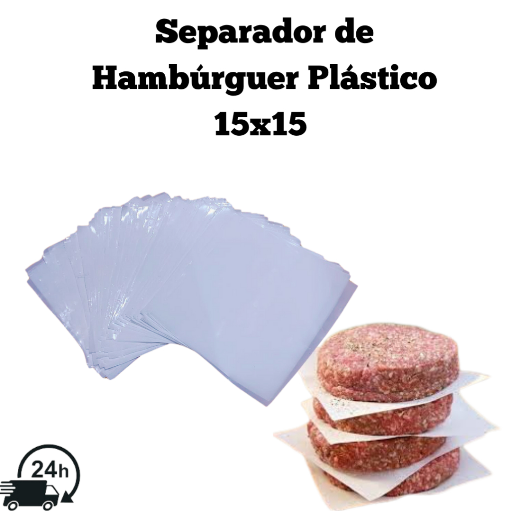 Separador de Hambúrguer Plástico 15x15 - Resistente - 100 a 800 UN em Oferta na Shopee