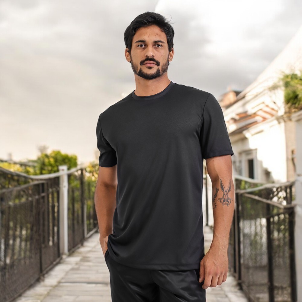 camisa camiseta Drifit Poliéster Academia exercícios Caminhada Lazer Esportes Super Confortável