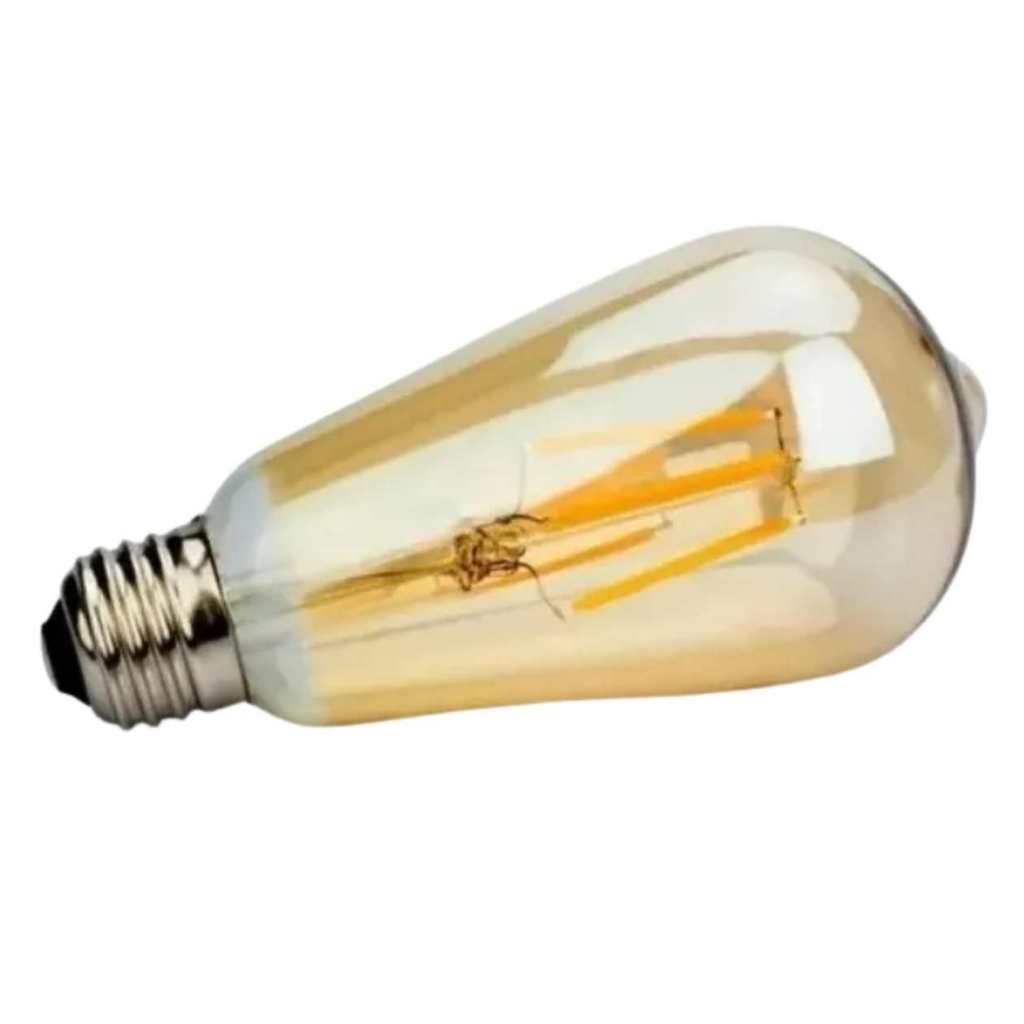 Lâmpada Vintage Filamente  Decorativa Retrô Vintage Âmbar St64 4W 320Lm  Trade Lst64-sc-4W em Oferta na Shopee