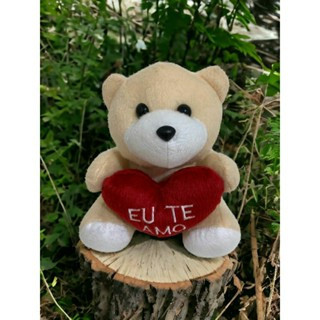 Kit 5 Ursinho de pelúcia com coração bordado "Eu te amo"20 cm - Dia dos namorados, Dia das mães em Oferta na Shopee