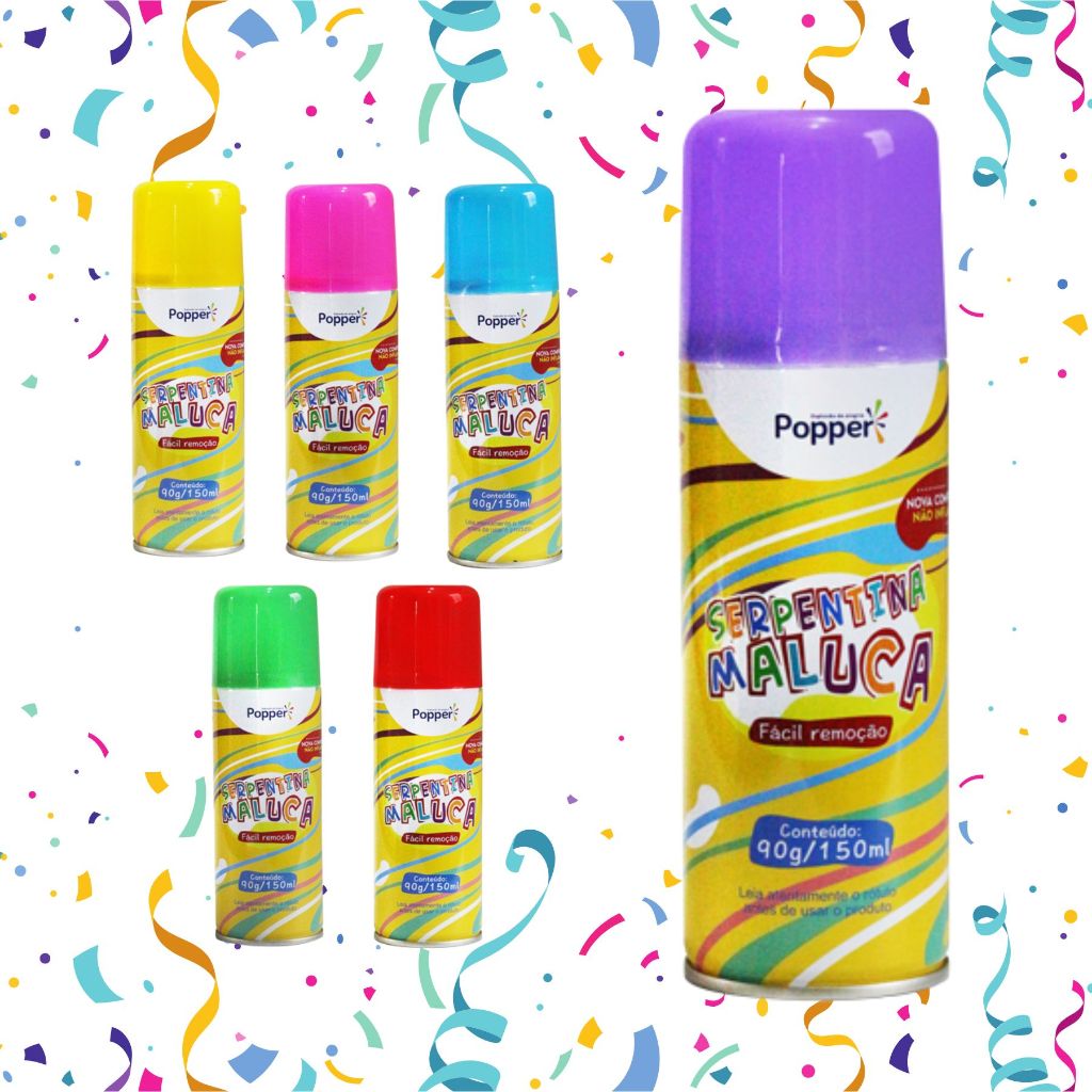 CARNAVAL 2025 Serpentina Em Spray Atinge 5 Metros Colorida Diversão Crianças Folia Festa Top em Oferta na Shopee