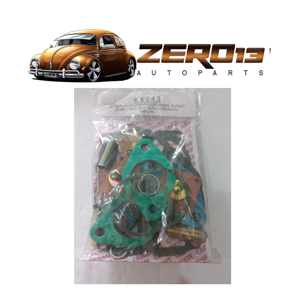 Kit Reparo para Carburador Brosol 32-PDSIT VW Kombi e Fusca 1984/... Dupla Carburação - Carbukit KX042