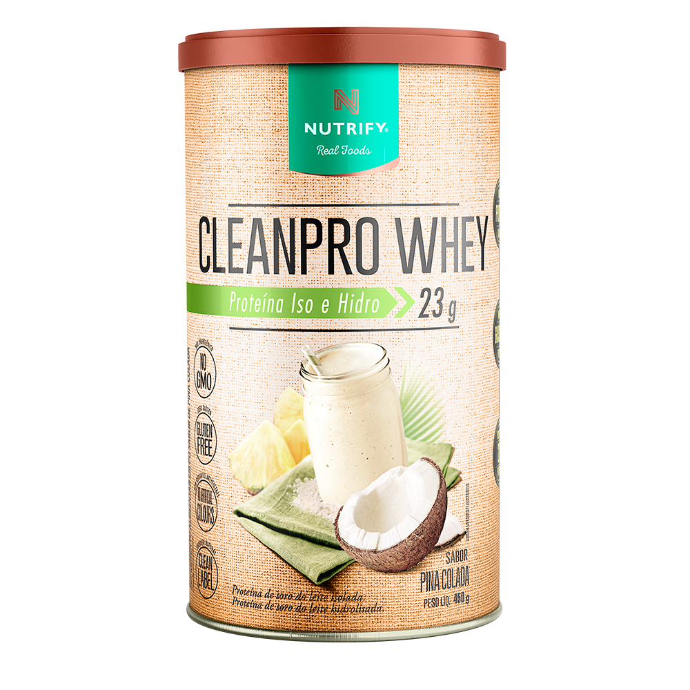 Nutrify CleanPro Whey Pote 450g Proteína Isolada e Hidrolisada (Whey Protein) em Oferta na Shopee