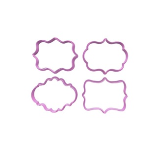 Kit 4 Cortadores de Molduras 3x4cm Placas Para Biscoito Pasta Americana Biscuit em Oferta na Shopee