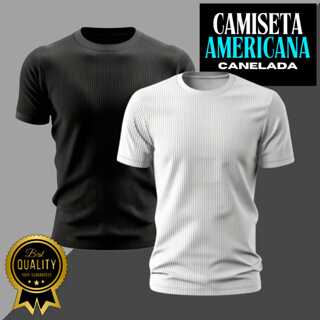 Camiseta Masculina Canelada estilo Americana RAPPER  Blusa  Camisa Slim Americana Justa A…