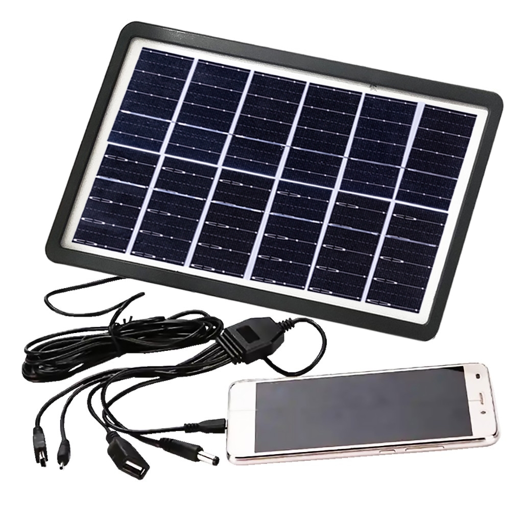 Painel Solar Carregador Placa Portátil para Celular Tablet Notebook USB