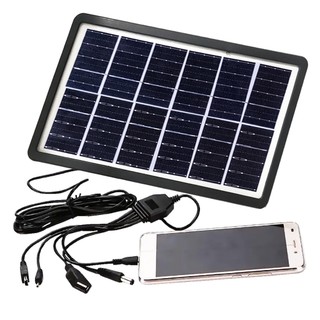 Painel Solar Carregador Placa Portátil para Celular Tablet Notebook USB