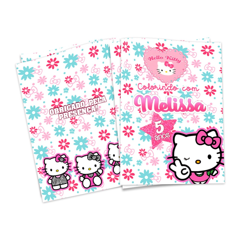 Lembrancinha de Aniversário Livro para colorir - Hello Kitty (10x14cm) em Oferta na Shopee
