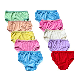 Kit 5-10 Calcinha infantil menina 100% algodão lisas sem estampas em Oferta na Shopee