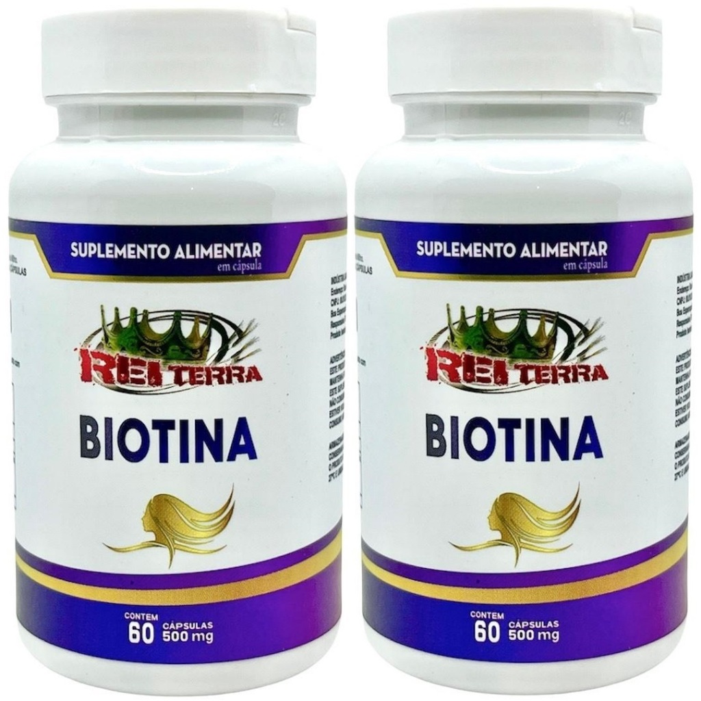 Kit 2 Biotina 120 Cápsulas - Rei Terra em Oferta na Shopee