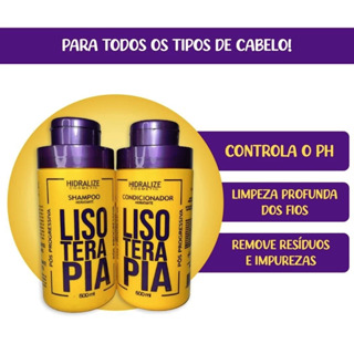 Kit Shampoo&Condicionador Pos Quimica  Liso Extremo Hidralize 500mL em Oferta na Shopee