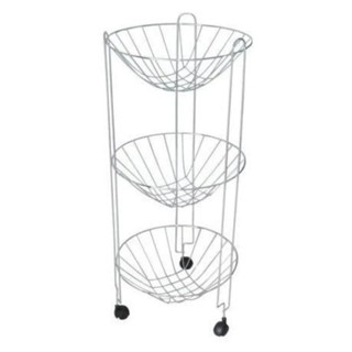 Fruteira Tripla P/ Cozinha Redonda Em Aço Cromado, Aramados em Oferta na Shopee