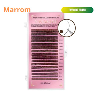 Cilios Fio a Fio Nagaraku Russo Marrom 0.07D Mix 7-15 Envio Imediato em Oferta na Shopee