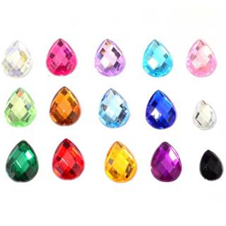 Chaton Gota Pedras Acrílicas Coloridas 13x18mm em Oferta na Shopee