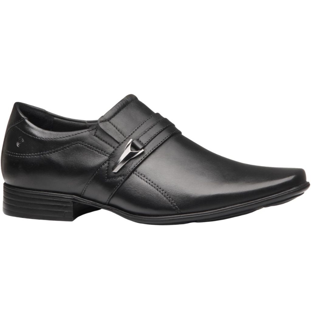 Sapato Social Masculino Pegada de Couro sem Cadarço com Detalha Ref:.124608-04