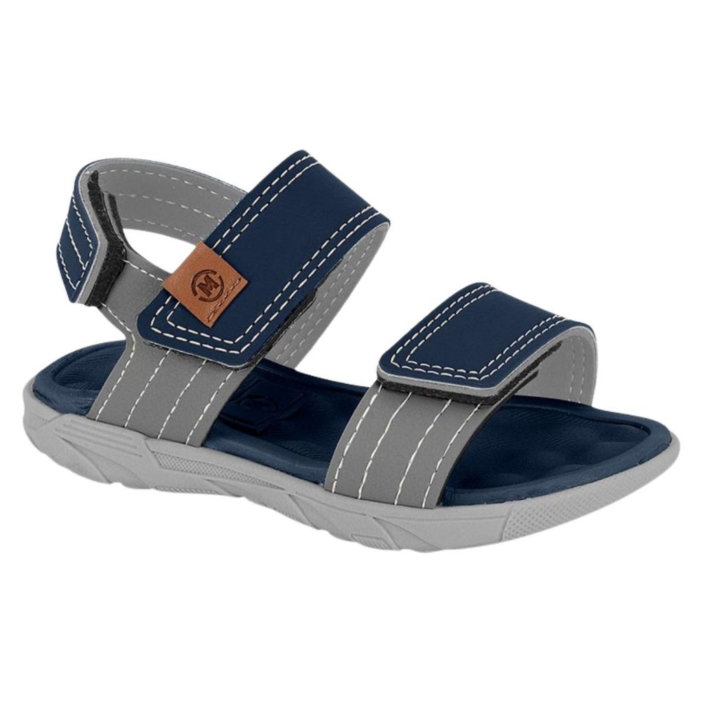 Sandália Infantil Molekinho Menino Papete Baby com 3 fechos leve e Confortável Ref:.2135.153