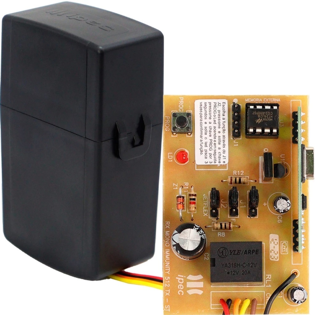 Receptor Mono Custom Code Learn 1 Canal 433 Mhz Ipec Rossi Peccinin Rcg Ppa Seg